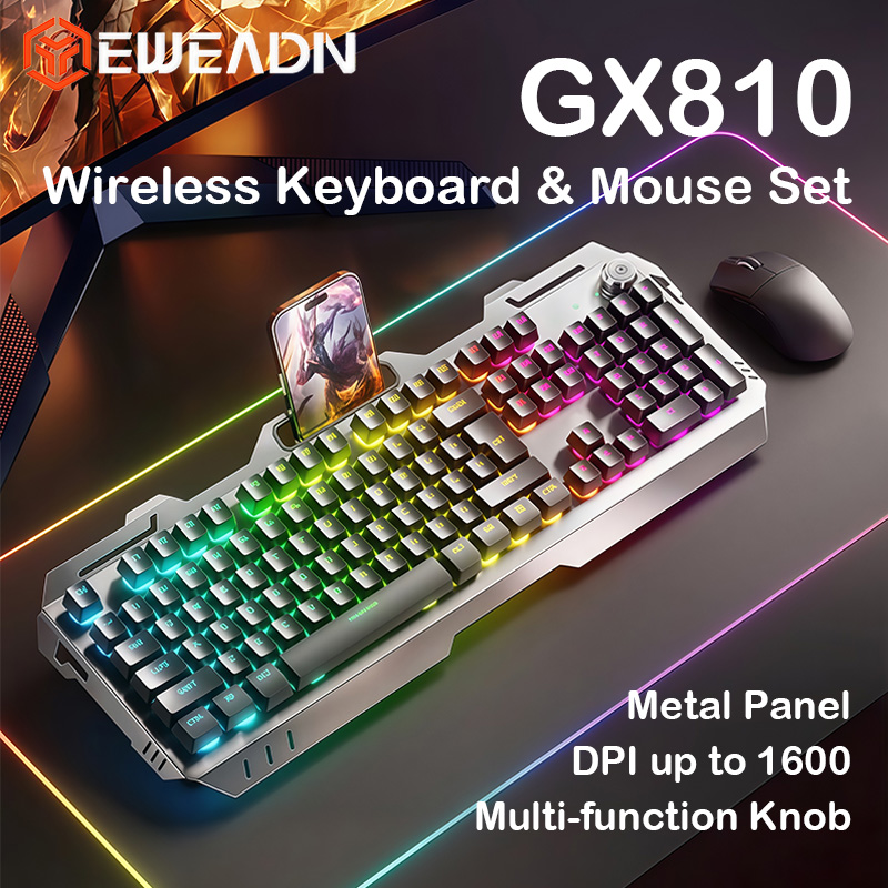 Gaming Keyboard Mouse And Headset Combo - EWEADN GX810 Wireless Keyboard Mouse Combo