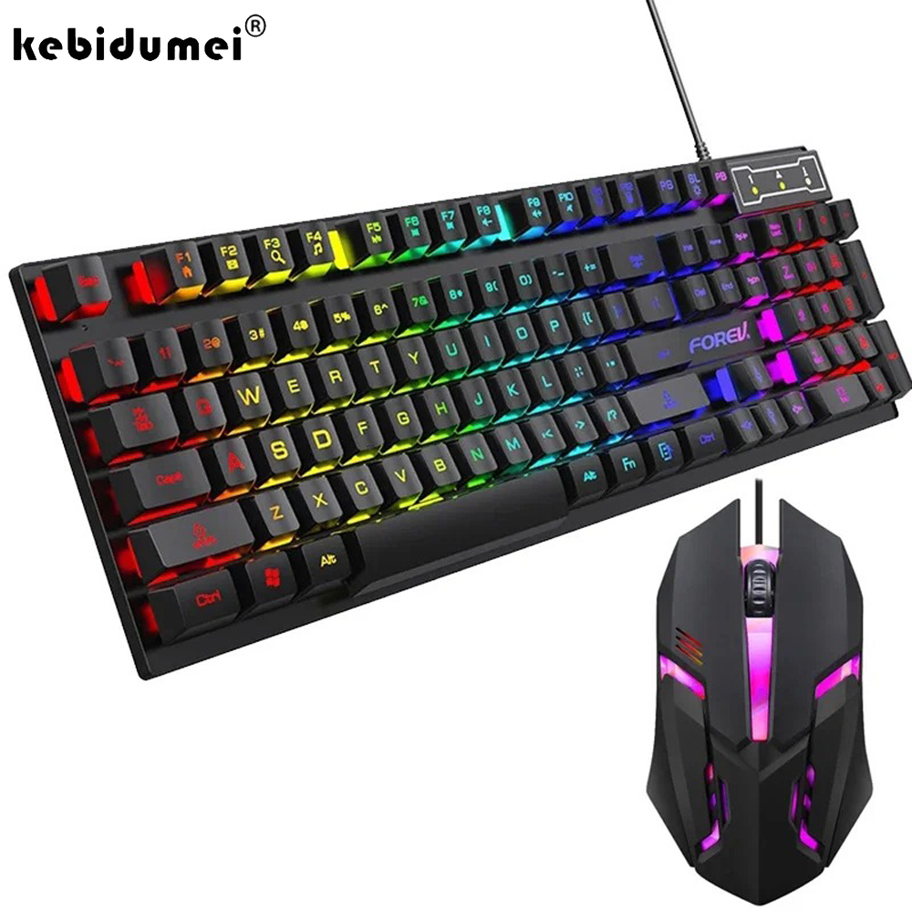 Gaming Keyboard And Mouse Converter For Mobile - Kebidumei 104 key Backlit Mechanical Keyboard