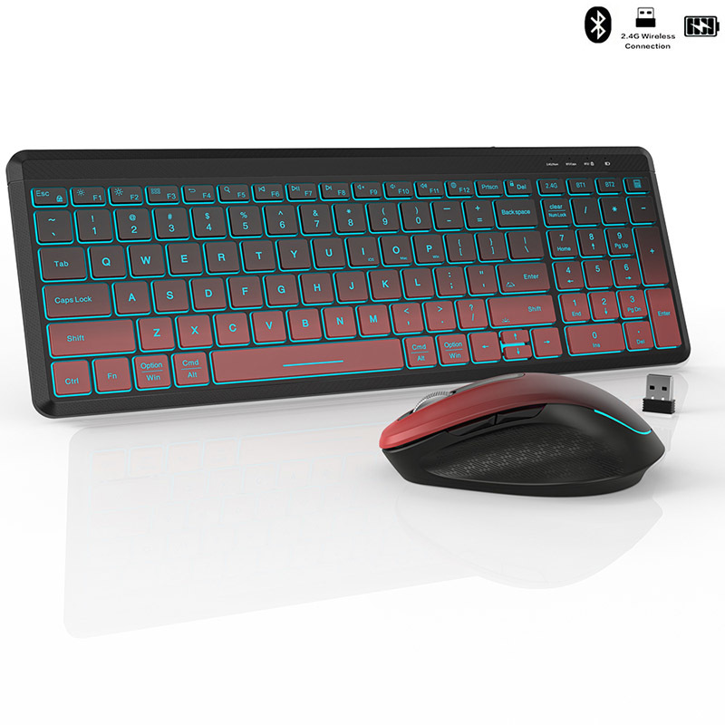 RGB Backlit Silent Wireless Ke - Gaming Keyboard And Mouse Combo recension och pris