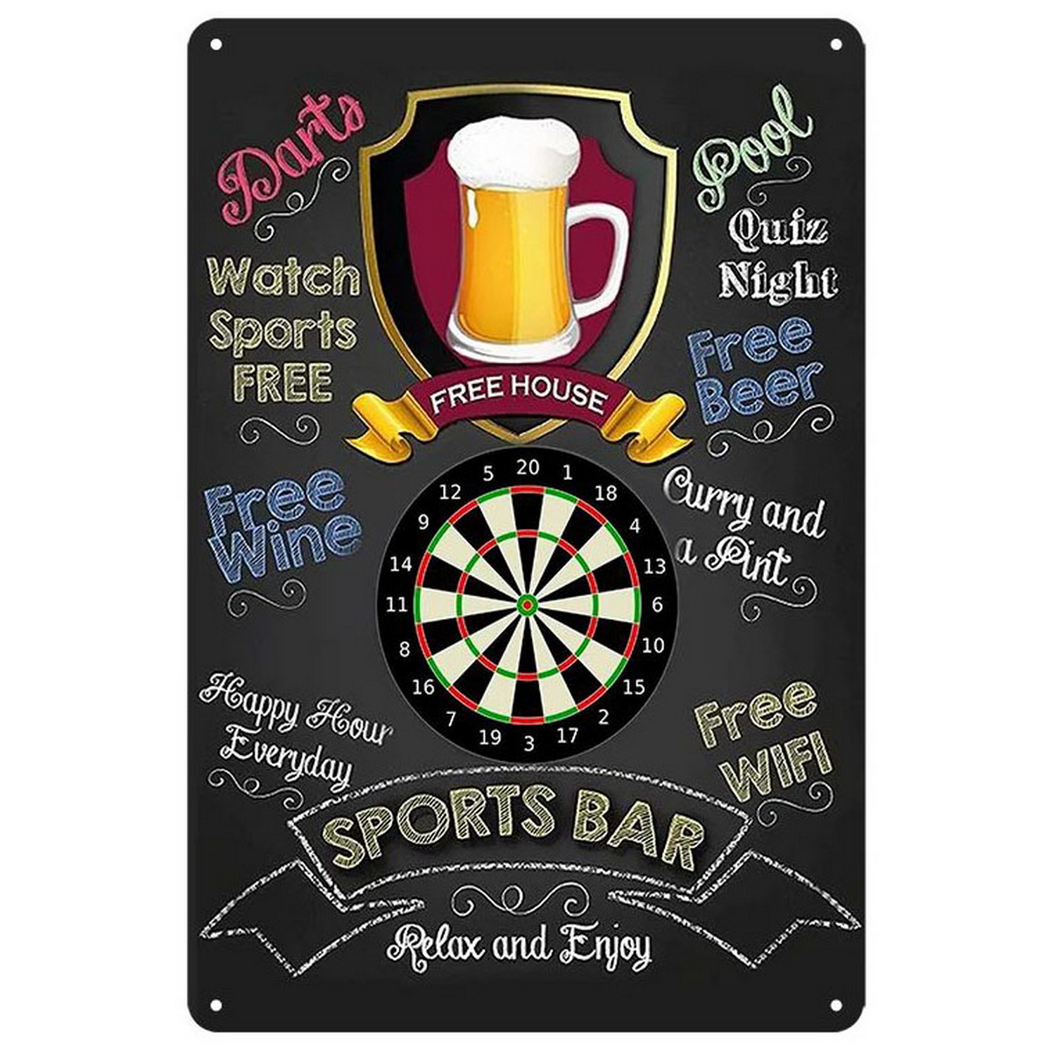 Vintage Darts & Beer Tin Sign, - Brass Weight Plate recension och pris