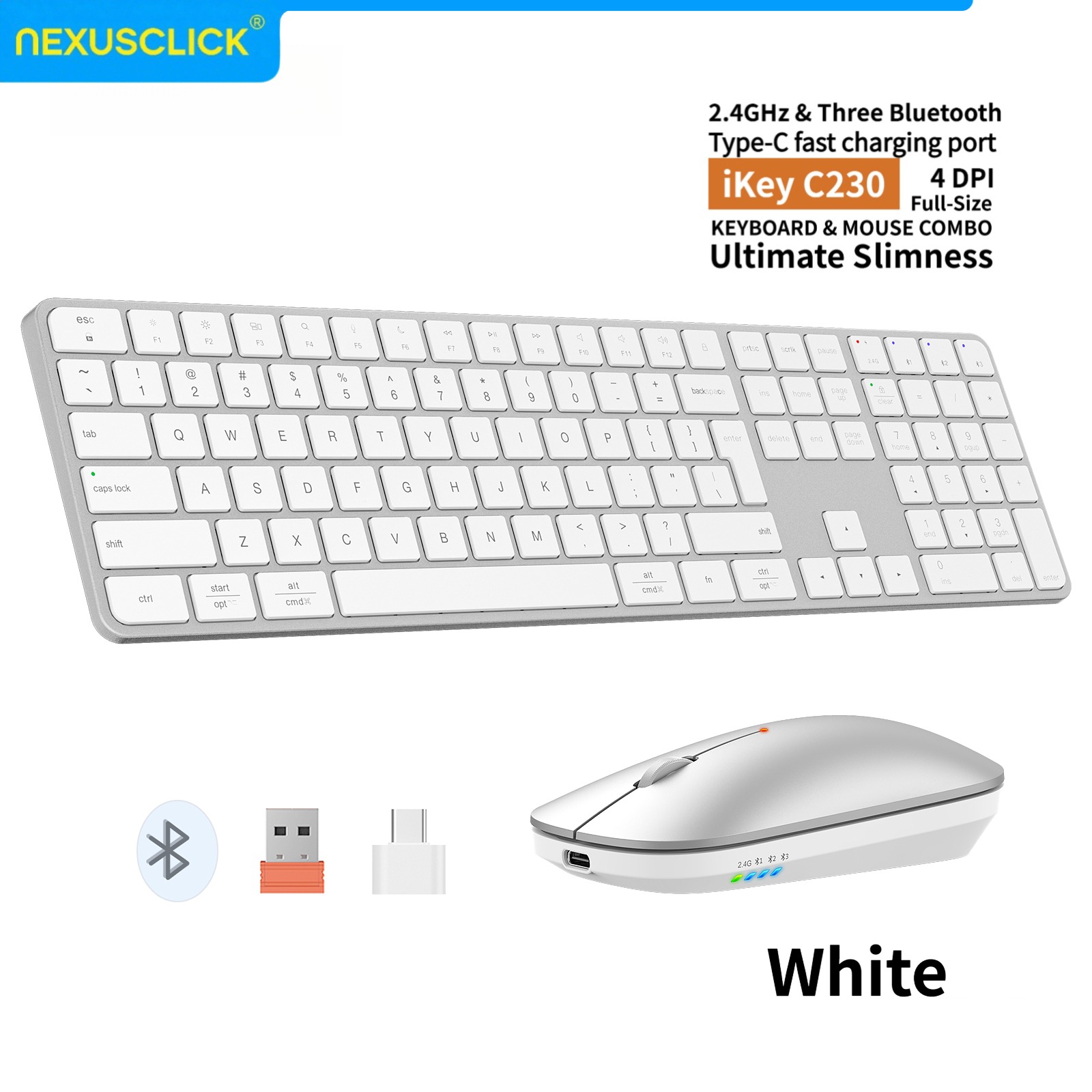NexusClick Rechargeable Wirele - Gaming Keyboard And Mouse Combo recension och pris