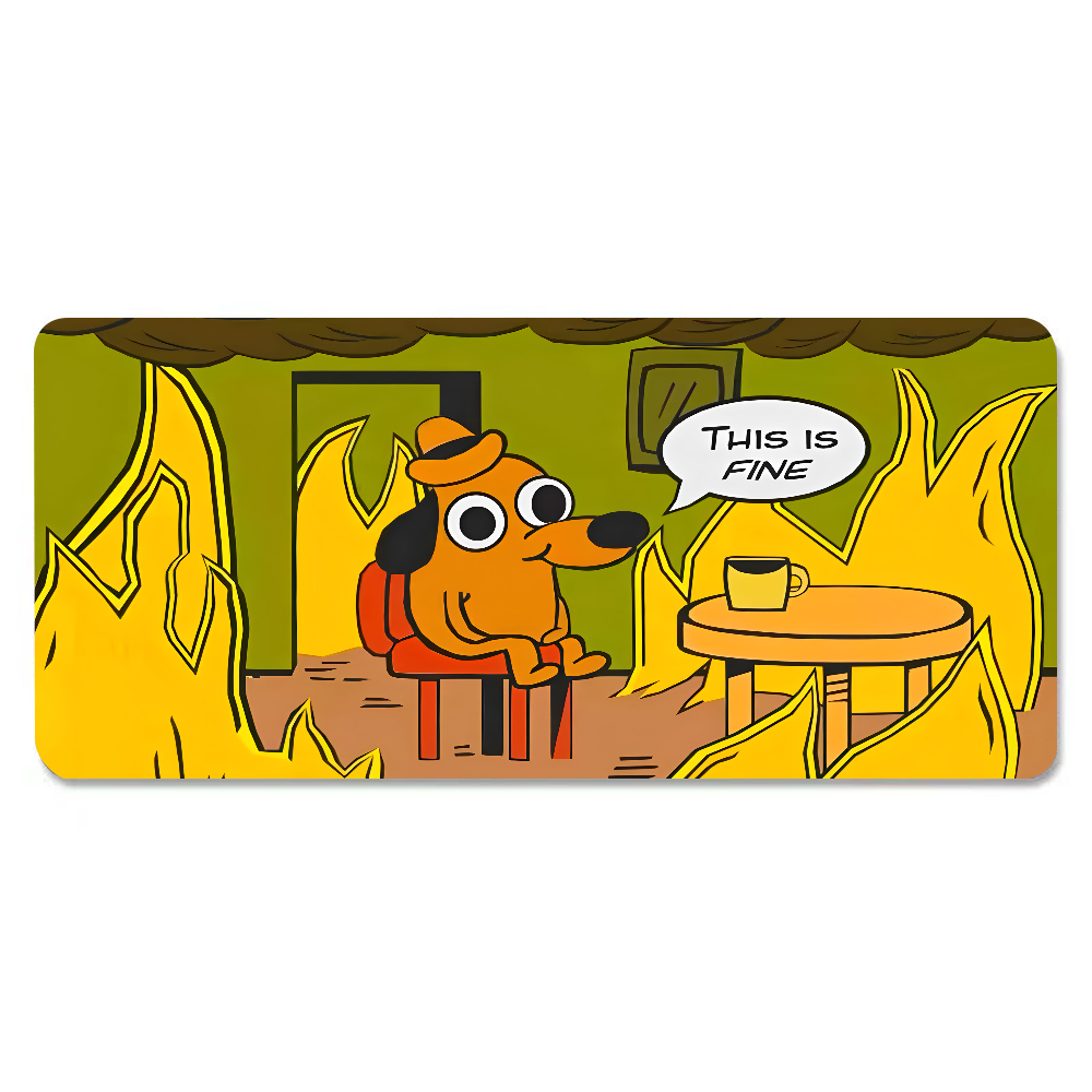 This Is Fine Dog Dachshund Mou - Gaming Keyboard And Mouse Pad recension och pris
