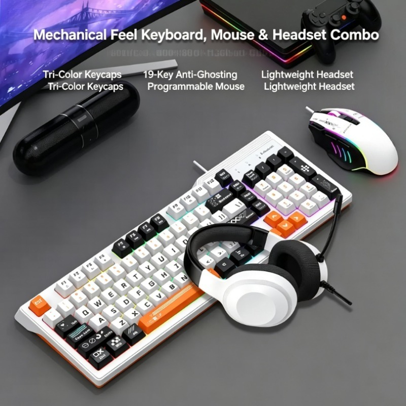 K8pro 3 In 1 Gaming Combo Wire - Gaming Keyboard Mouse And Headset Combo recension och pris
