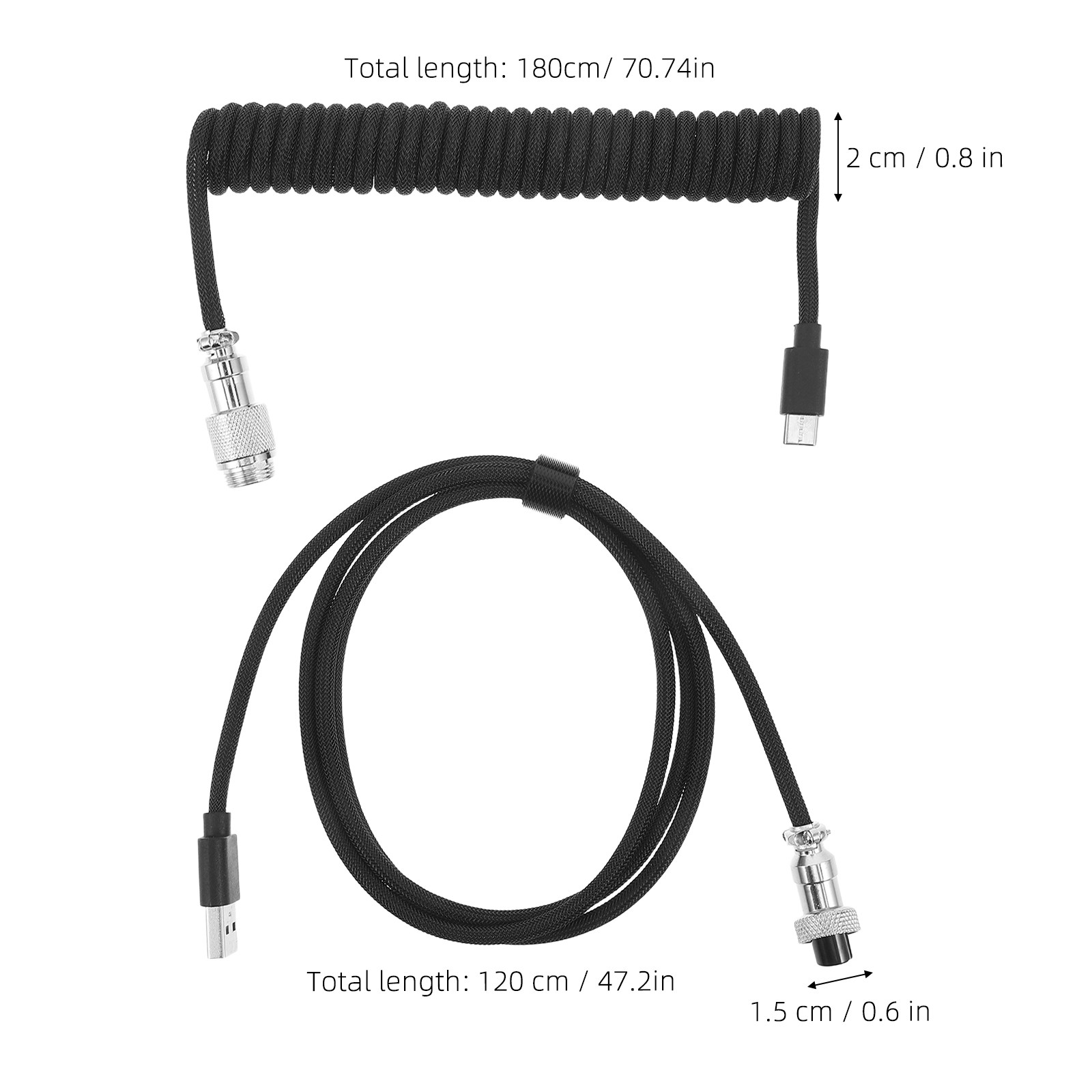 Coiled Gaming Keyboard Cable B - Gaming Keyboard Extension recension och pris