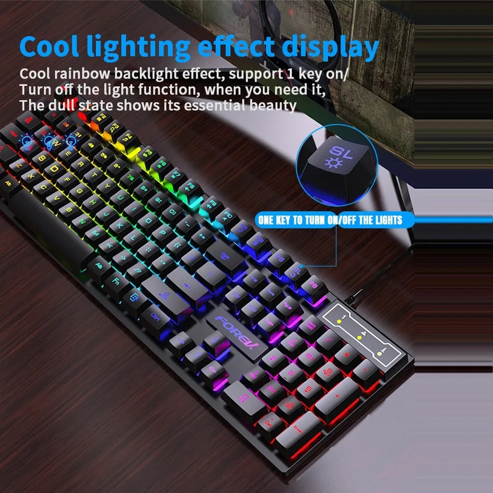 104 Key Backlit Mechanical Key - Gaming Keyboard Mouse And Headset Combo recension och pris