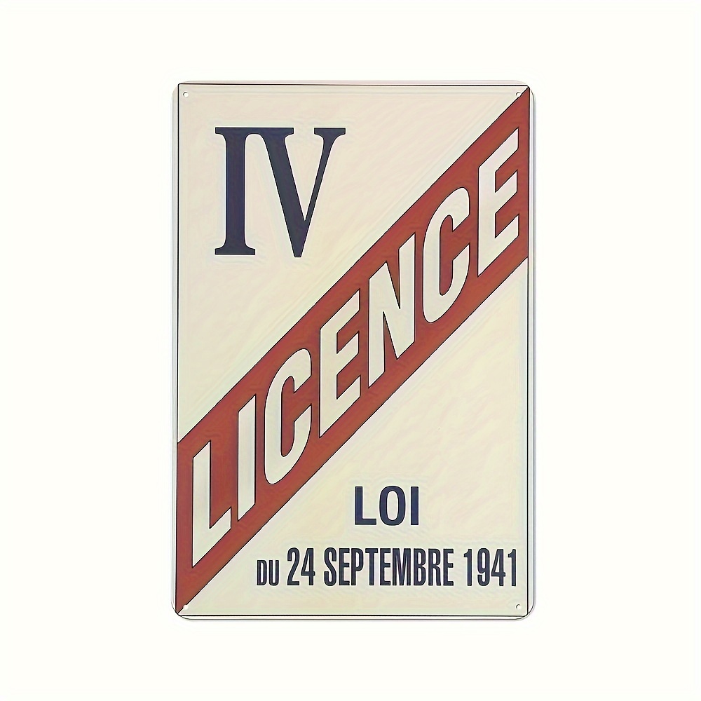 French Alcohol Law Metal Sign  - Brass Weight Plate recension och pris