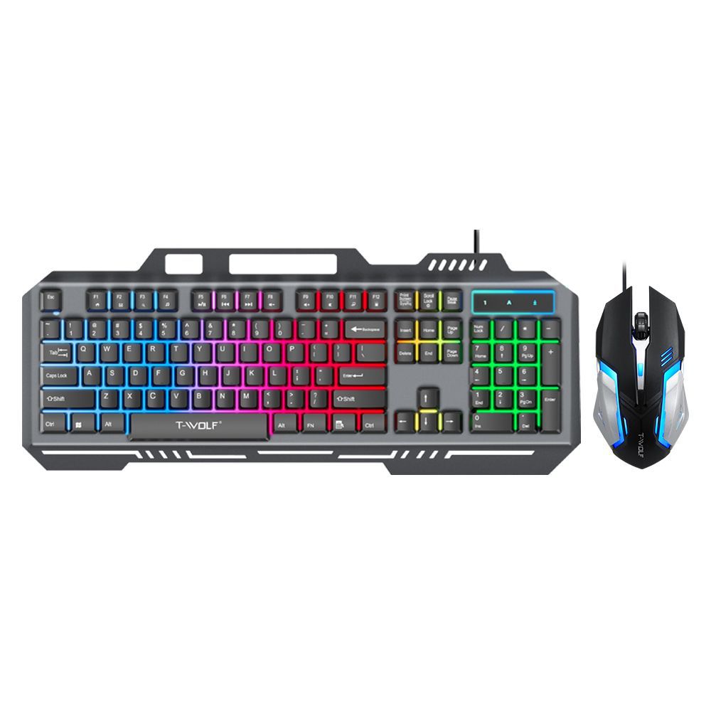 T WOLF TF600 Backlit Wired 104 - Gaming Keyboard And Mouse Combo recension och pris