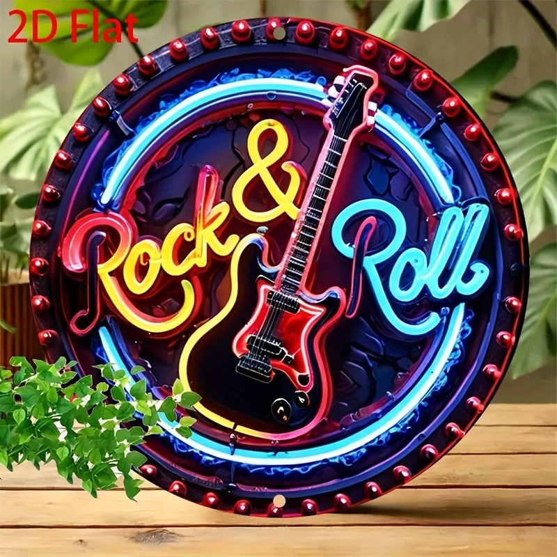 A Vintage Rock Neon Sign, 2Dfl - Brass Weight Plate recension och pris